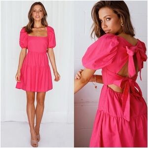 HELLO MOLLY Best Weekend Dress In Hot Pink